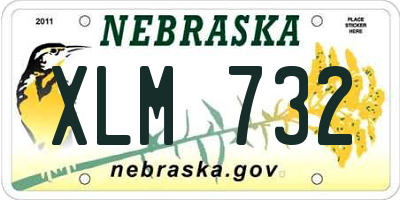 NE license plate XLM732