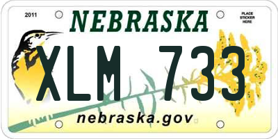 NE license plate XLM733
