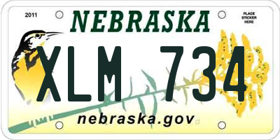 NE license plate XLM734