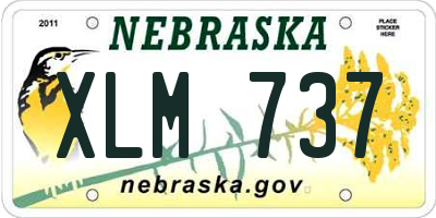 NE license plate XLM737