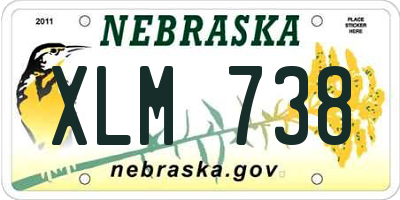 NE license plate XLM738