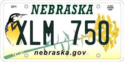 NE license plate XLM750