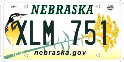 NE license plate XLM751
