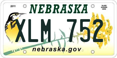 NE license plate XLM752