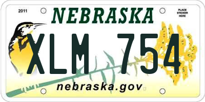 NE license plate XLM754