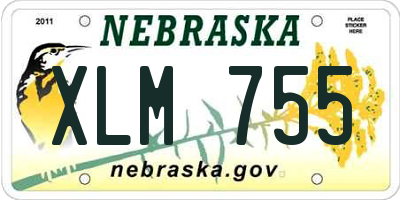 NE license plate XLM755