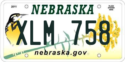 NE license plate XLM758