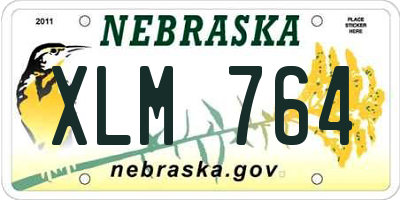 NE license plate XLM764