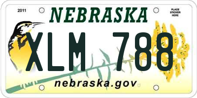 NE license plate XLM788