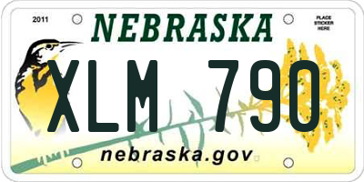 NE license plate XLM790