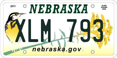 NE license plate XLM793