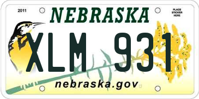 NE license plate XLM931