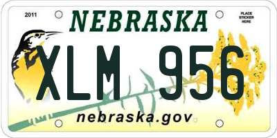 NE license plate XLM956