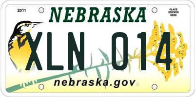 NE license plate XLN014