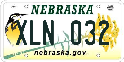 NE license plate XLN032