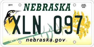 NE license plate XLN097