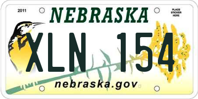 NE license plate XLN154