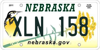 NE license plate XLN158