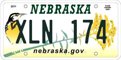 NE license plate XLN174