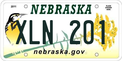 NE license plate XLN201