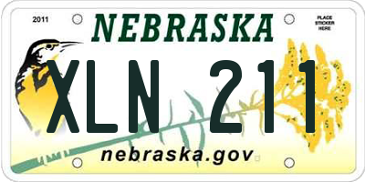 NE license plate XLN211