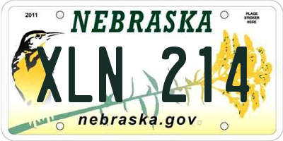 NE license plate XLN214