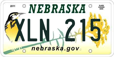 NE license plate XLN215