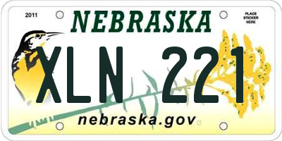 NE license plate XLN221