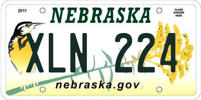 NE license plate XLN224
