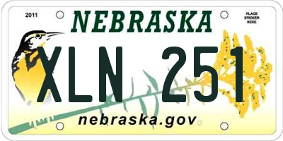 NE license plate XLN251
