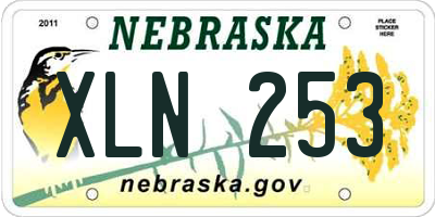 NE license plate XLN253