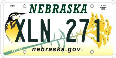 NE license plate XLN271