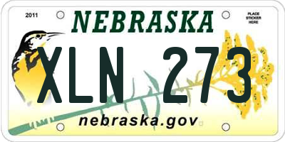 NE license plate XLN273