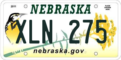 NE license plate XLN275