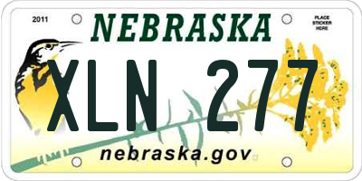 NE license plate XLN277