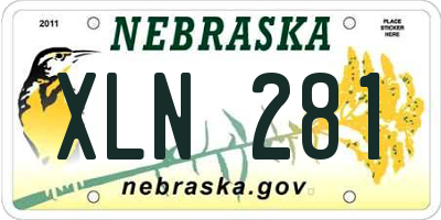 NE license plate XLN281