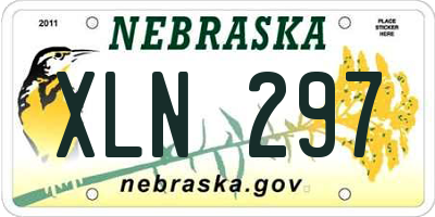 NE license plate XLN297