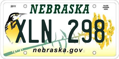 NE license plate XLN298