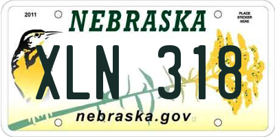 NE license plate XLN318