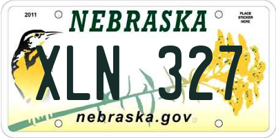NE license plate XLN327