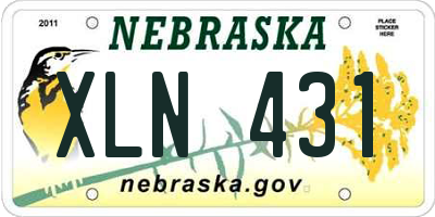 NE license plate XLN431