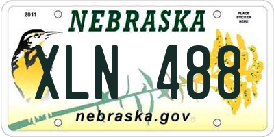 NE license plate XLN488