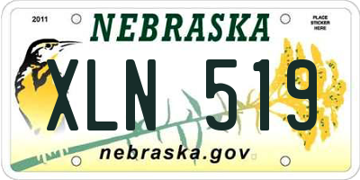 NE license plate XLN519
