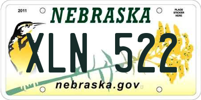 NE license plate XLN522