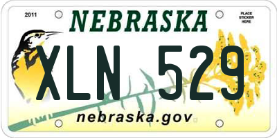 NE license plate XLN529