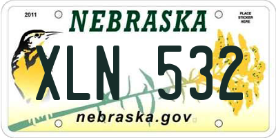NE license plate XLN532