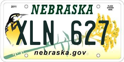 NE license plate XLN627