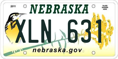 NE license plate XLN631