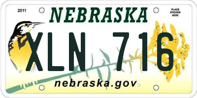 NE license plate XLN716