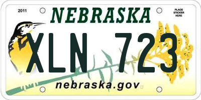 NE license plate XLN723